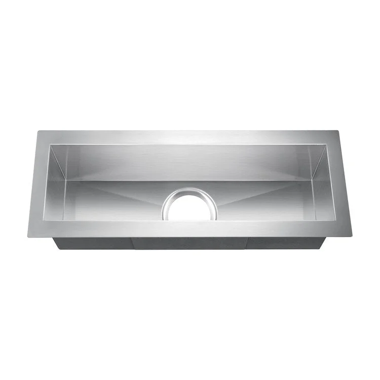 Prep Sink 23-1/4L x 8-1/2W Inch Single Bowl Whitesboro Zero Radius Stainless Steel