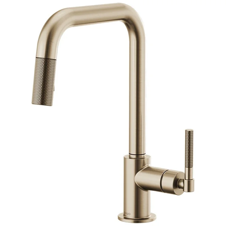 Litze Single Handle Pull Down Faucet with Square Spout/Knurled Handle