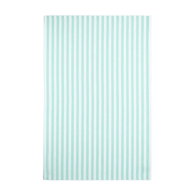 Stripes 100% Cotton Kitchen Towels Set of 2 - Aqua