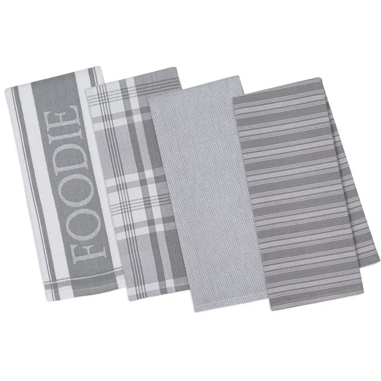 DII Assorted Granite Gourmet Kitchen Dish Towels Set of 4