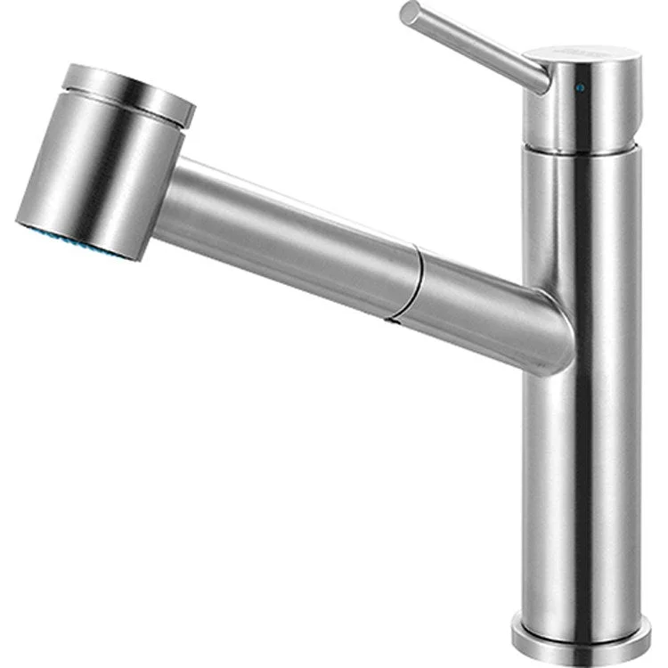 Kitchen Faucet Steel 1 Lever ADA Stainless Steel 1.75 Gallons per Minute