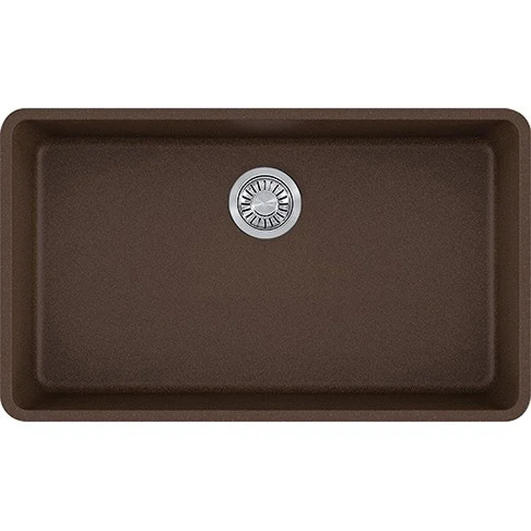 Kubus 32.4" x 18.5" Single Bowl Granite Undermount Kitchen Sink - Mocha