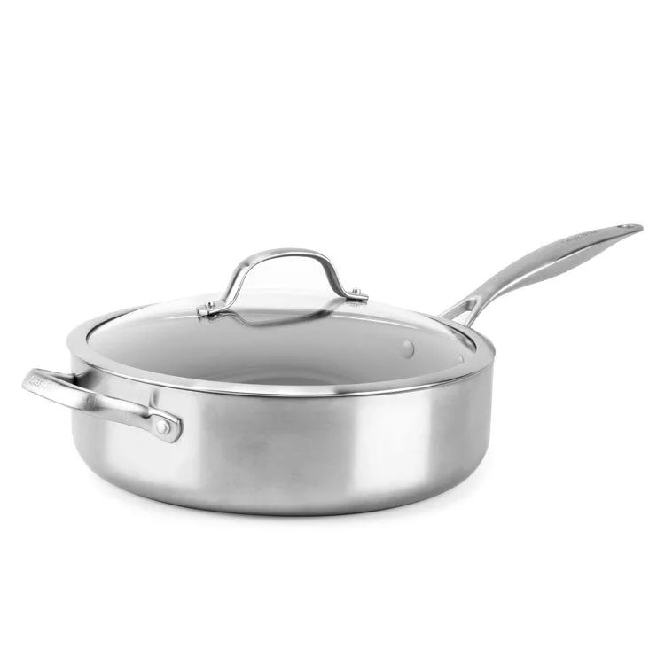 Venice Pro Evershine 5-Quart Covered Saute Pan with Helper Handle