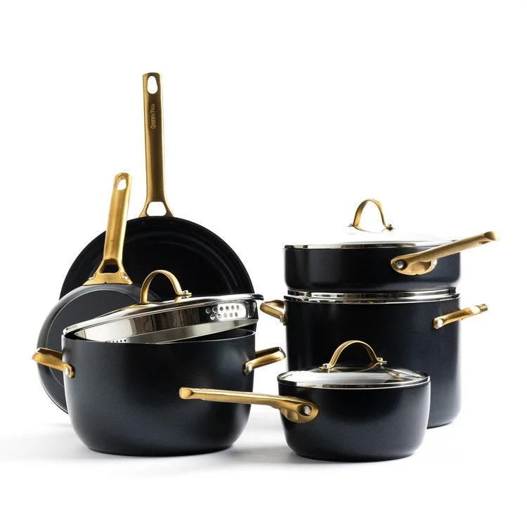 Reserve Ten-Piece Anodized Aluminum Cookware Set - Black