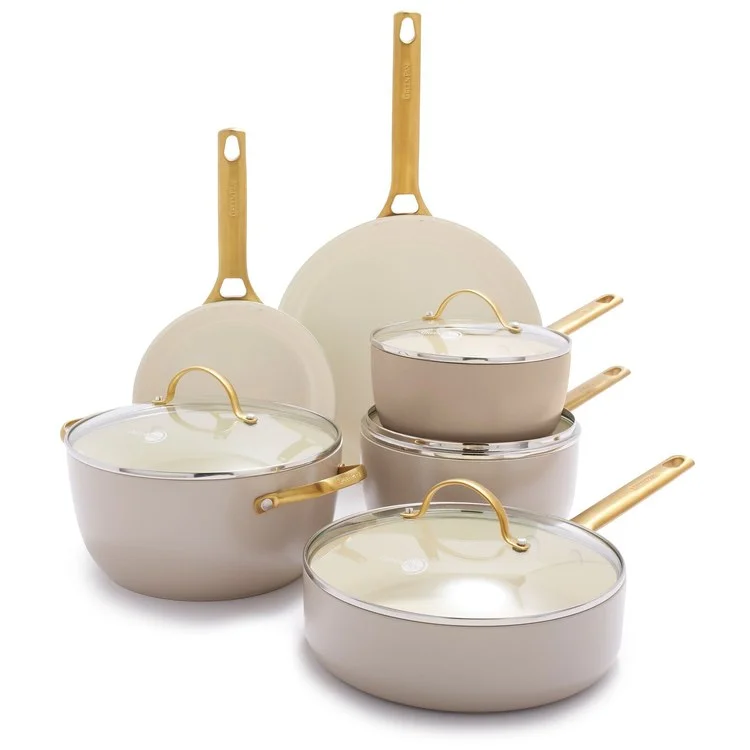 Reserve Ten-Piece Anodized Aluminum Cookware Set - Taupe