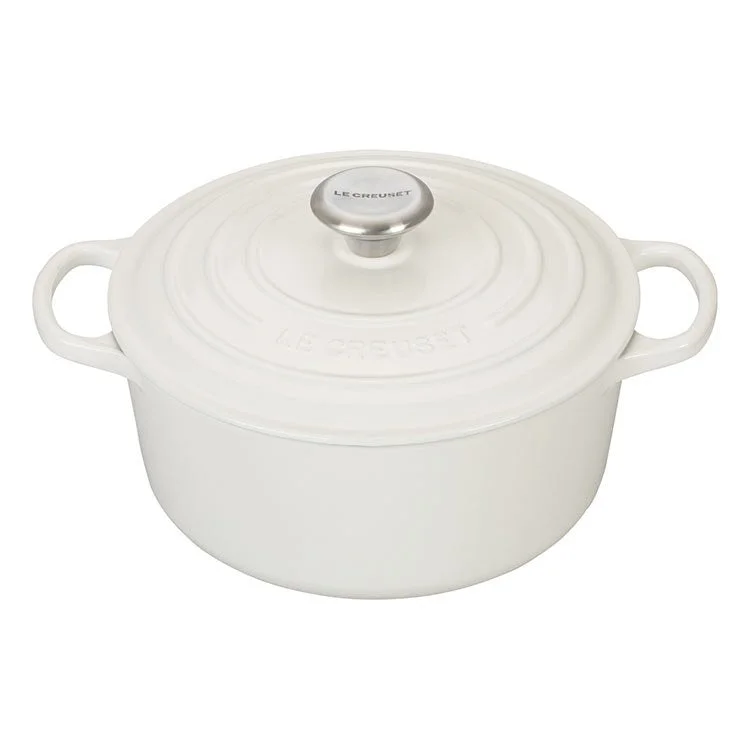 Signature 4.5-Quart Cast Iron Round Dutch Oven - White