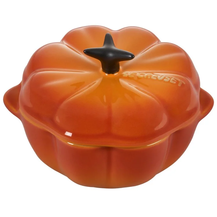 12 Oz Pumpkin Petite Stoneware Cocotte - Persimmon