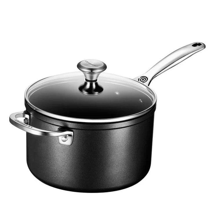 Toughened Nonstick PRO 4-Quart Saucepan with Glass Lid