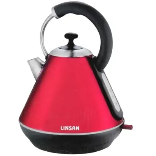 Linsan Metallic Electric Kettle 504 - 1.8 Liter - Red