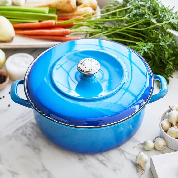 7-Quart 1873 Enameled Iron Dutch Oven - Azure Blue