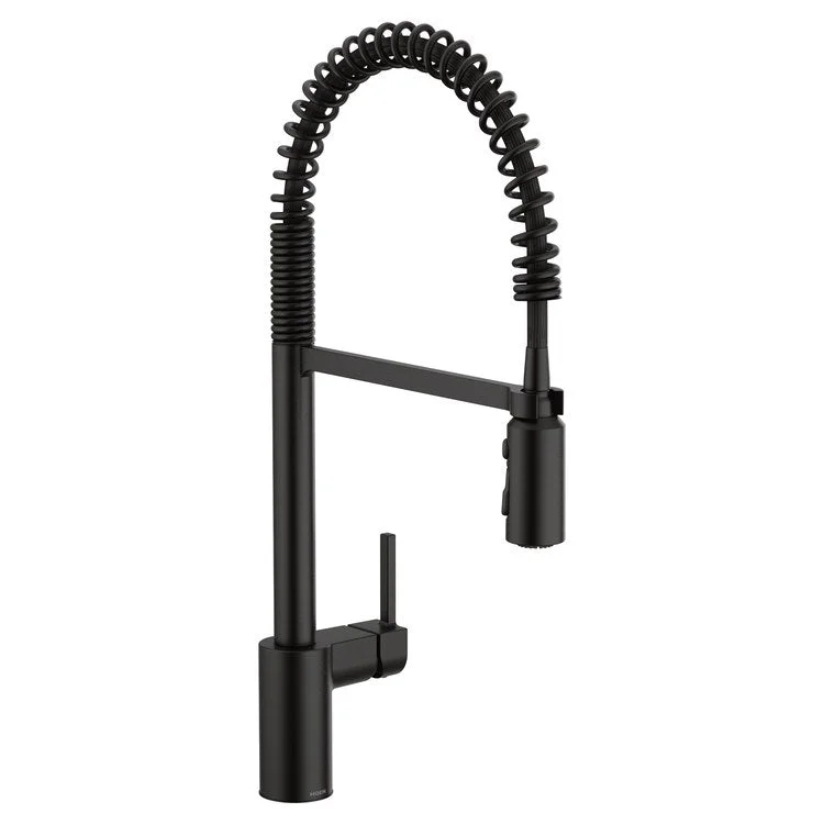 Kitchen Faucet Align Pre-Rinse Spring 1 Lever ADA Matte Black High Arc 1/3 Hole 1.5 Gallons per Minute