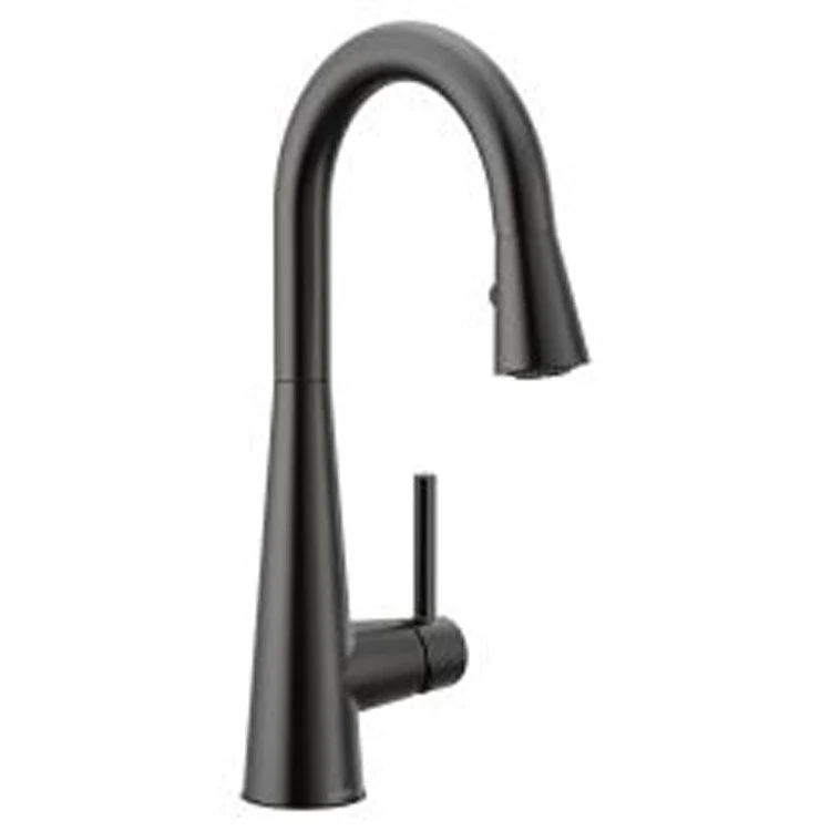 Bar Faucet Sleek 1 Lever ADA Matte Black Pull Down 1.5 Gallons per Minute