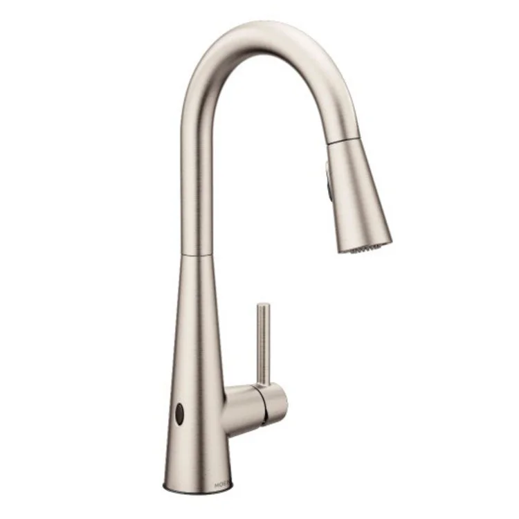 Sleek MotionSense Wave Single Handle High-Arc Pull-Down Kitchen Faucet