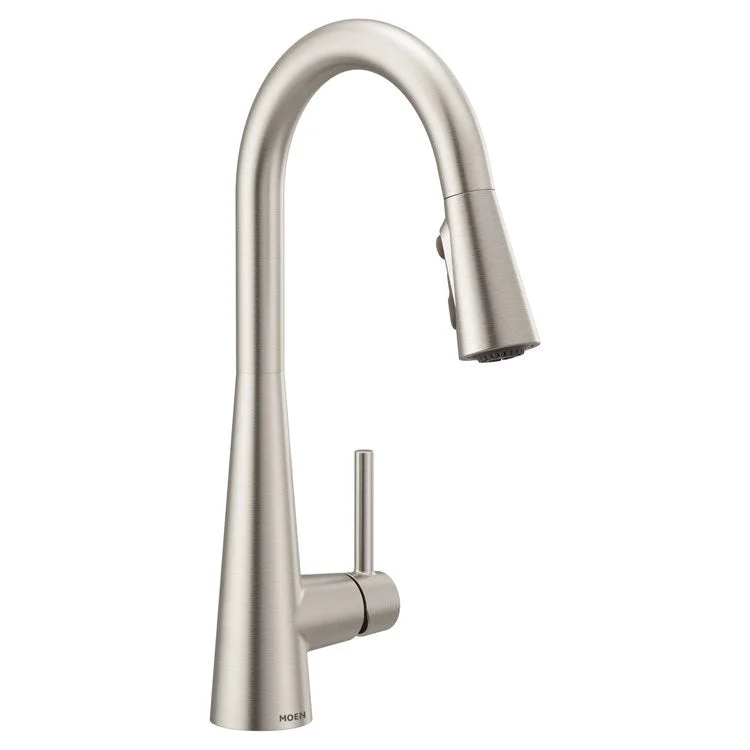 Kitchen Faucet Sleek 1 Lever ADA Spot Resist Stainless High Arc 1/3 Hole 1.5 Gallons per Minute