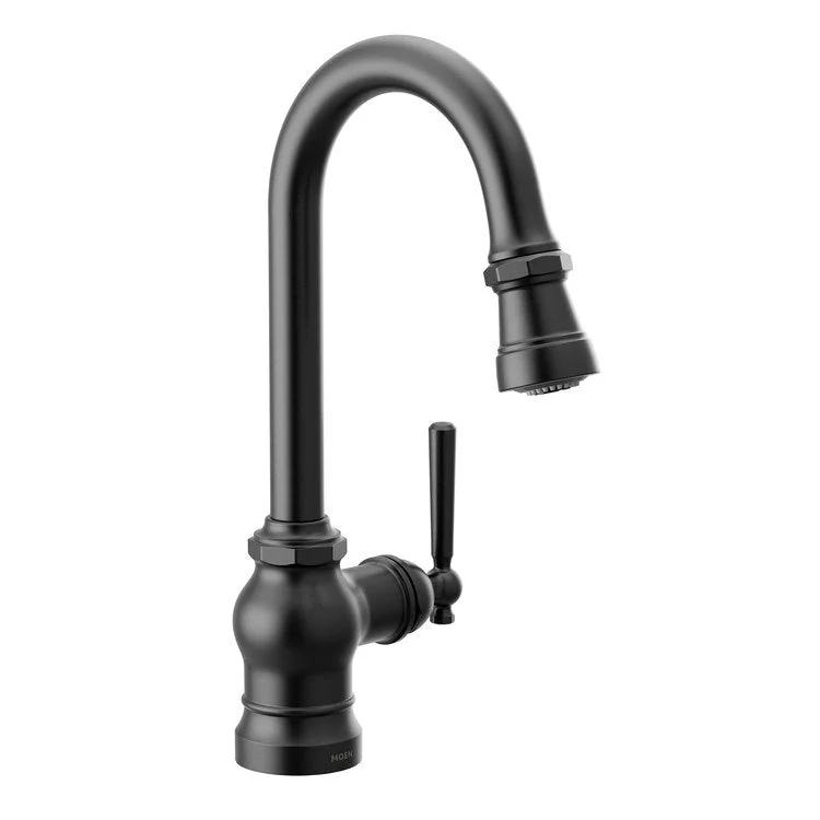 Bar Faucet Paterson 1 Lever ADA Matte Black Pull Down