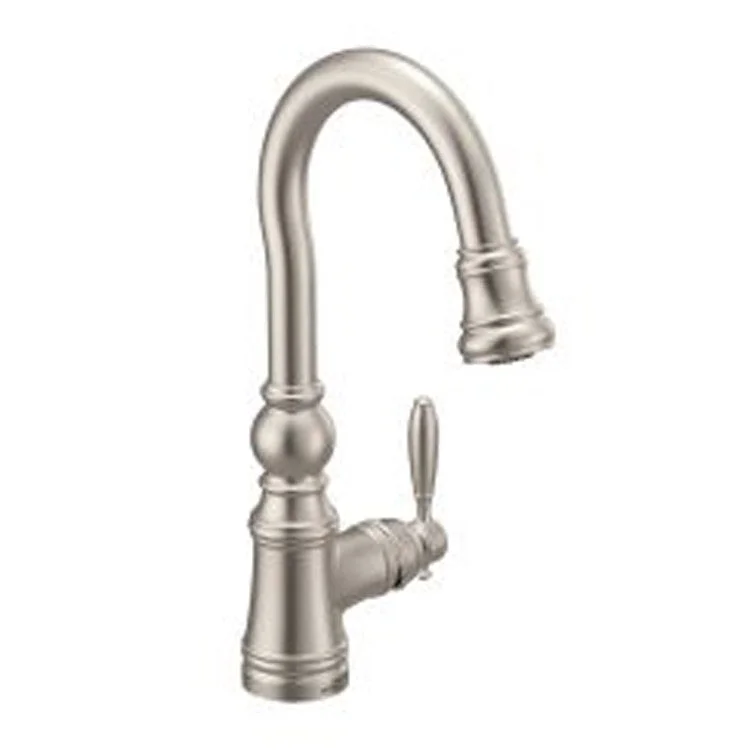 Bar Faucet Weymouth Prep 1 Lever ADA Spot Resist Stainless Pull Down