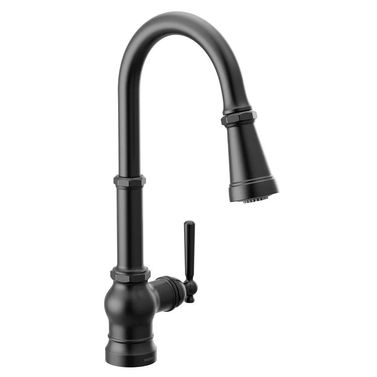 Kitchen Faucet Paterson 1 Lever ADA Matte Black High Arc 1 Hole 1.5 Gallons per Minute