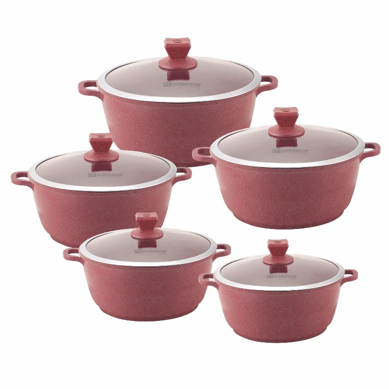 Nea Marbell 5pc Stockpot Set - Rossa