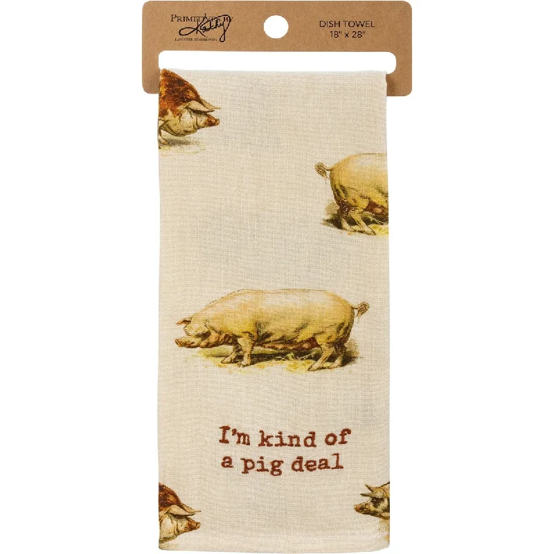 Primitives by Kathy - I'm Kind of A Pig Deal Kitchen Towel