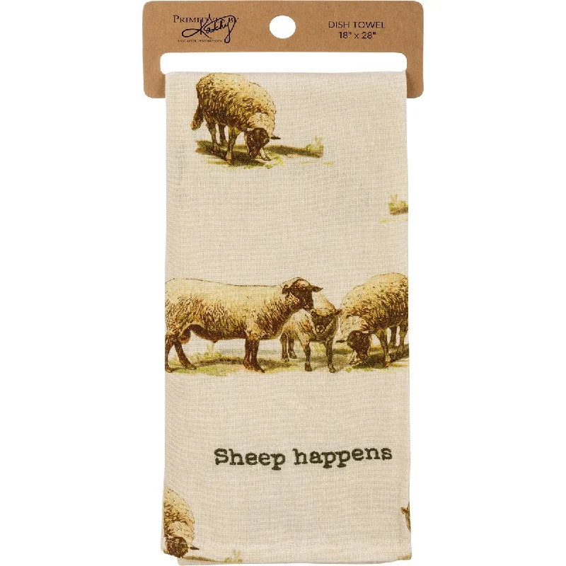 Primitives by Kathy - Sheep Happens Kitchen Towel