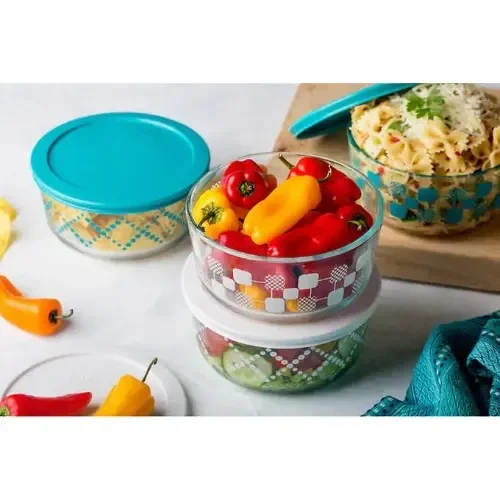 Pyrex Decorative Glass Food Storage Set - 8-piece - 3.73ml