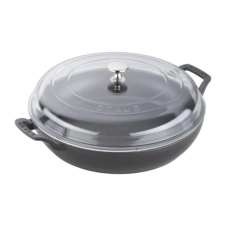 3.5-Quart Cast Iron Braiser with Glass Lid