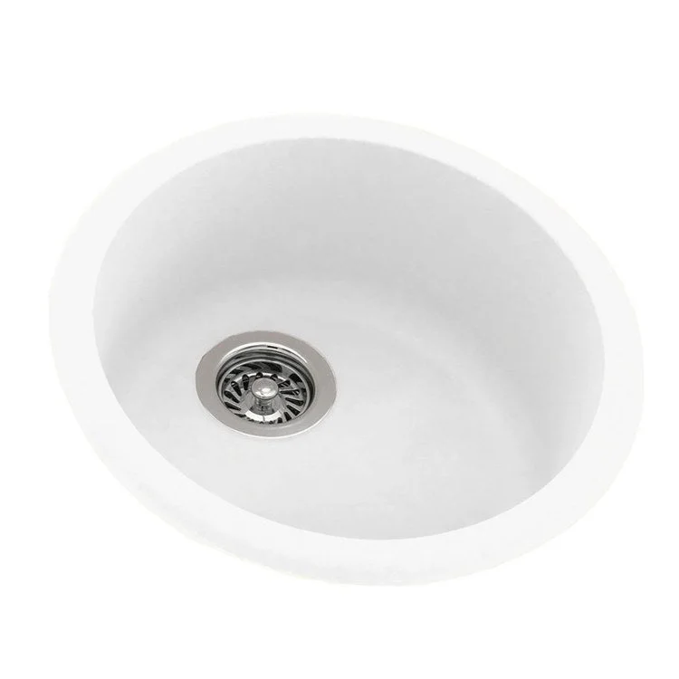 Sink Bowl Single Bowl Dual Mount 18 Inch White 7 Inch