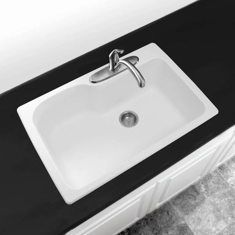 Swanstone 33x22" Drop-In Single Bowl Kitchen Sink