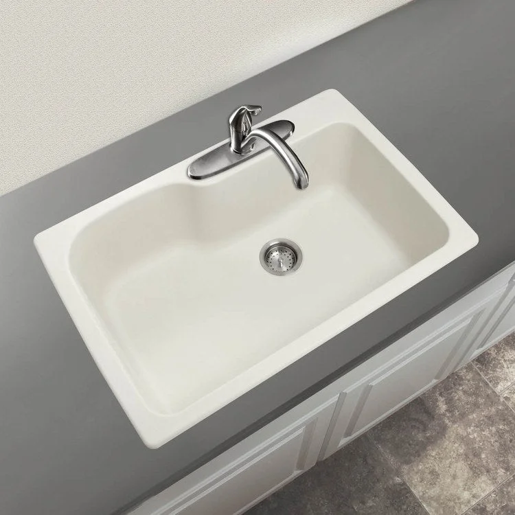 Swanstone 33x22" Drop-In Single Bowl Kitchen Sink