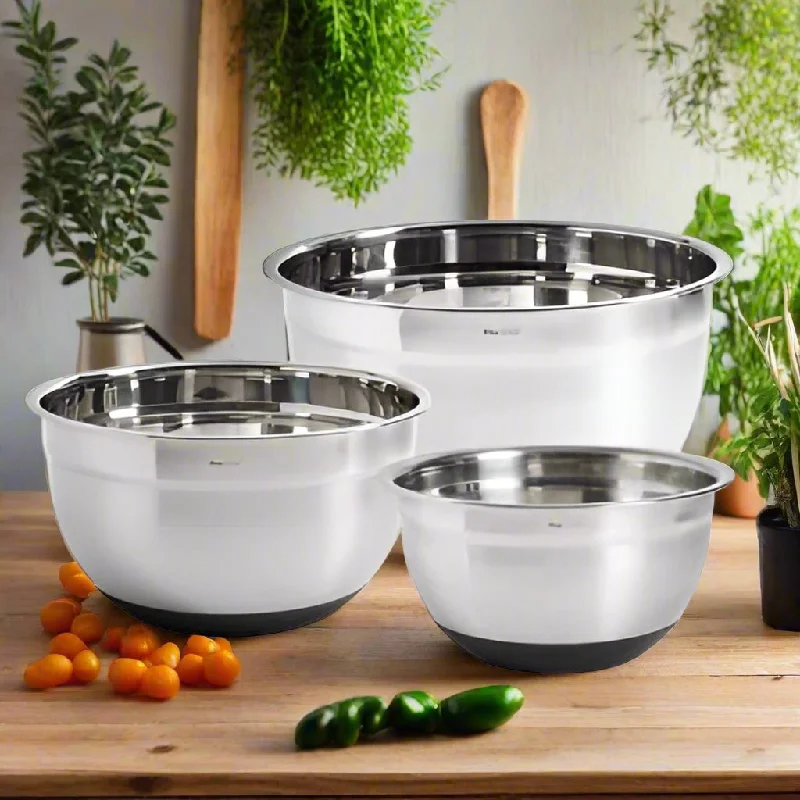 Tramontina Stainless Steel Mixing Bowls 3-pack With Silicone Base