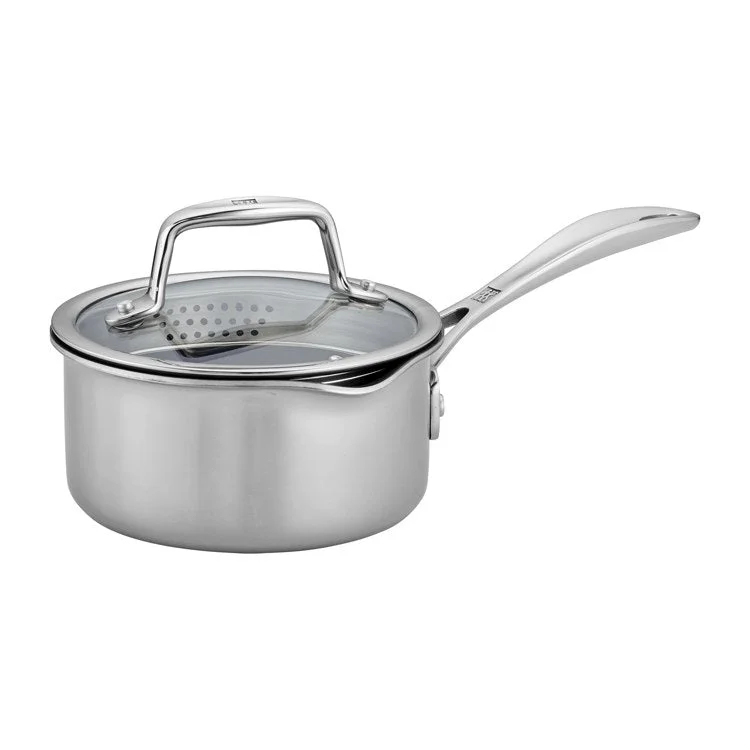 Clad CFX 1-Quart Ceramic Nonstick Stainless Steel Saucepan