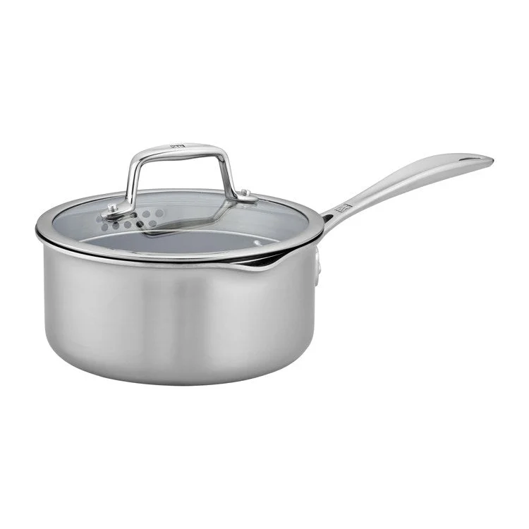 Clad CFX 2-Quart Ceramic Nonstick Stainless Steel Saucepan